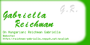 gabriella reichman business card
